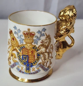 Corona Staffordshire Arthur Fowker Coronación Reina Isabel 1953 Copa León de Oro - Imagen 1 de 7