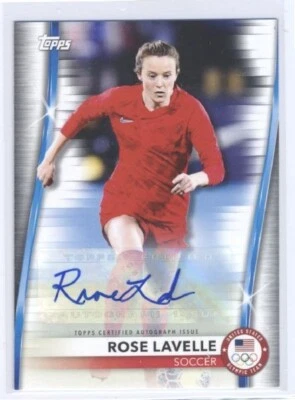 2021 Topps Olympic Team Autograph Rose Lavelle  USWNT   # 11   NM   30/100 - Image 1 of 2