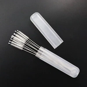 10PCS Straw Cleaner Cleaning Small Brush For Drinking Pipe Tube Baby Milk Bottle - Picture 1 of 6
