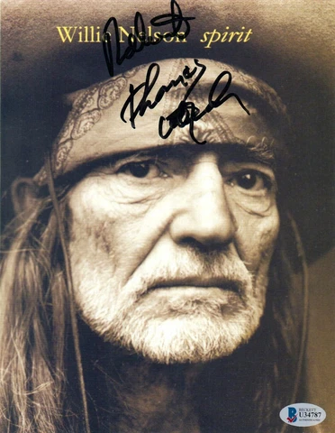 willie nelson Autographed Signed 8 X 10 Photo BECKETT BAS COA Cover