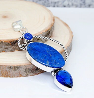 Damenanhänger charismatische Edelstein Lapis Lazulifilled filSterling Silber 925 - Bild 1 von 2