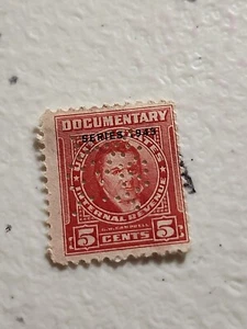 Series 1943, US 5c, Documentary, Used, Sc#? Red - #6194 - Picture 1 of 2