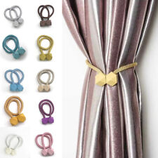 1/2X Magnetic Curtain Tie Backs Tieback Buckle Holdbacks Clips Rope Home Decor