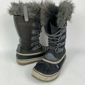 Sorel Joan of Arctic NL 2429-052 Leather Waterproof Snow Boots Size 9 US Gray - Picture 1 of 7