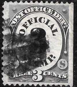 US 1873 SC# O49 3c POST OFFICIAL DEPT. USED VF MISSED PERF.ERROR - Picture 1 of 2