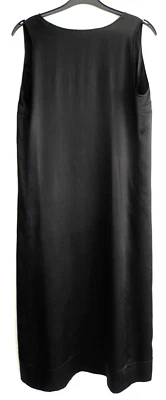 VTG c1940s MARSHALL & SNELGROVE BLACK SILK MID-DROP S/L UNDERSKIRT Sz ROOMY 12/M - Image 1 of 4