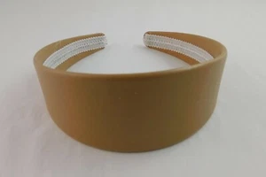 Camel Headband Leatherette Vinyl Flexible Solid Color 1.75 Inches Wide - Picture 1 of 4