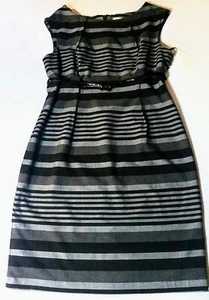 Calvin Klein Striped Dress Size 14 P New With Tag - Picture 1 of 4