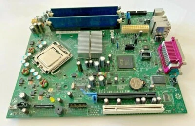 DELL 0PU052 MOTHERBOARD + CORE 2 DUO SLA9X CPU + 2GB RAM - Image 1 of 2