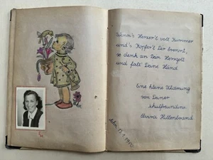 Freundschaftsslbum Buch handgeschrieben Mädchen um 1950 München - Bild 1 von 15