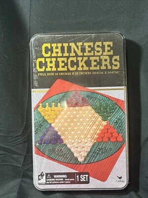 Chinese Checkers Game Set Full Size 12 Inches Spin Master New in box - Metal Tin - Image 1 of 4