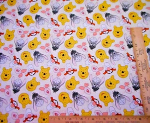 Disney Fabric Half-Yard Winnie The Pooh Eeyore Tigger Piglet Premium Cotton #B C - Picture 1 of 2