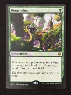 1x MTG Burgeoning - Conspiracy: Take the Crown (CN2) #178 - Magic the Gathering - Image 1 of 2