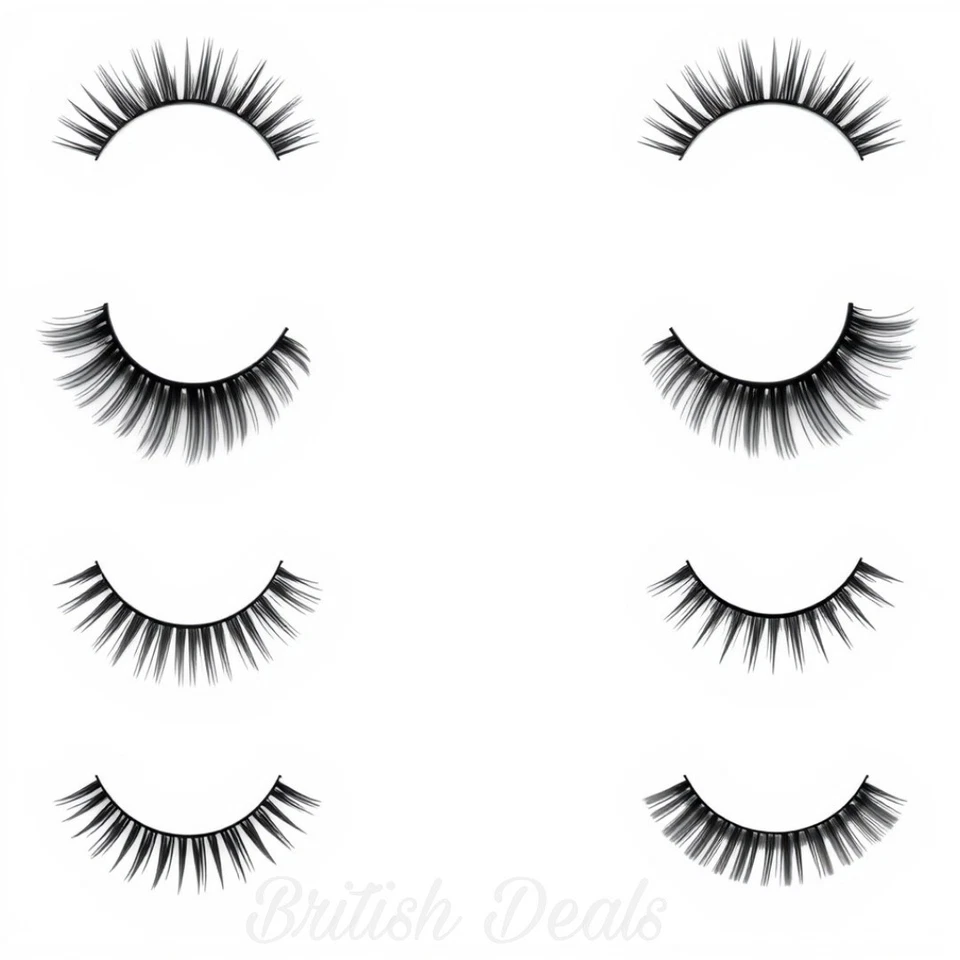 4 Pairs Forever Natural False Eyelashes Long Thick Makeup Fake Eye Lashes - Image 1 of 4
