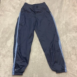 VTG Nike Womens Track Pants 90s Gray Tag Lined Ankle Zip Blue M 8-10 - Picture 1 of 11