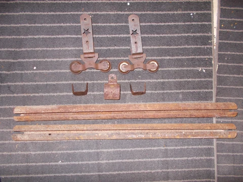 Antique Star Cannonball Door Rollers Hangers with Tube Track Complete System Cover