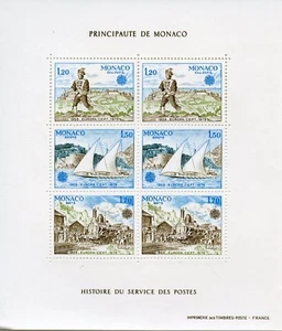 BLOC TIMBRE DE MONACO NEUF N° 17 ** EUROPA 1979 HISTOIRE DES POSTES COTE 30 € - Photo 1/1