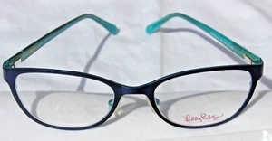 NEU - LILY PULITZER 394 HAWTHORNE MARINEBLAU KATZENAUGE OPTISCHE BRILLENRAHMEN 50-18-135 - Bild 1 von 10