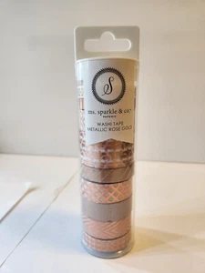 Ms Sparkle & Co 9 Spools Washi Tapes All Occasions Metallic Rose Gold New - Picture 1 of 4