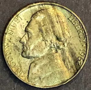 1962-P JEFFERSON NICKEL - MONTICELLO BACK - MS BU - TONED - Imagen 1 de 2