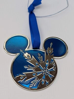 Disney Movie Club  Mickey Icon Snowflake Die Cast Metal Ornament 2022 - Image 1 of 4