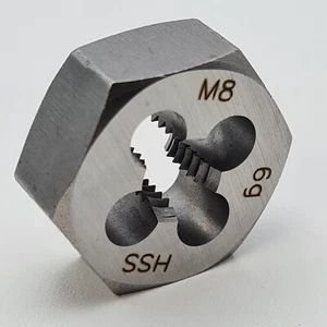 Schneideisen M8 Sechskant Gewindeschneider Schneidmutter Außengewinde HSS - Bild 1 von 3