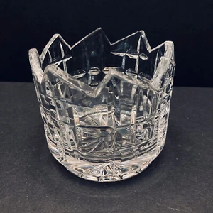 Pair of Fitz and Floyd Lead Crystal Votives Candle Holders Clear Cut Modern - Picture 1 of 8