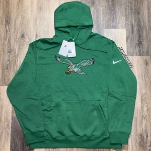 Nike Authentic Philadelphia Eagles Kelly Green Club Fleece 2025 Sideline Hoodie - Picture 1 of 9