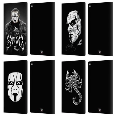 OFFICIAL WWE STING LEATHER BOOK WALLET CASE COVER FOR AMAZON FIRE - Image 1 of 4