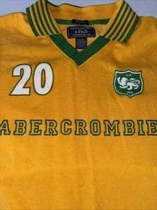 Vintage Y2K Abercrombie & Fitch Herren XL Kragen Muskel Rugby Fußball Shirt Trikot - Bild 1 von 4