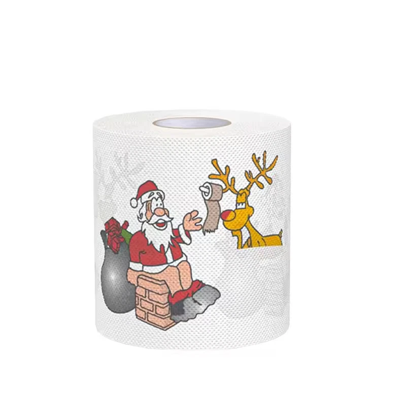 Christmas Toilet Roll Paper Happy 2026 New Year Christmas Supplies Xmas Tissue - Image 1 of 1