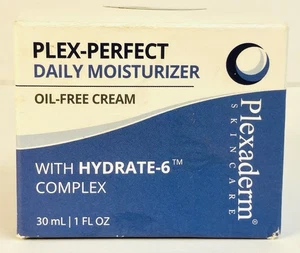 Crema hidratante diaria Plexaderm Plex-Perfect nueva caja sellada crema sin aceite 1 fl. oz. - Imagen 1 de 3