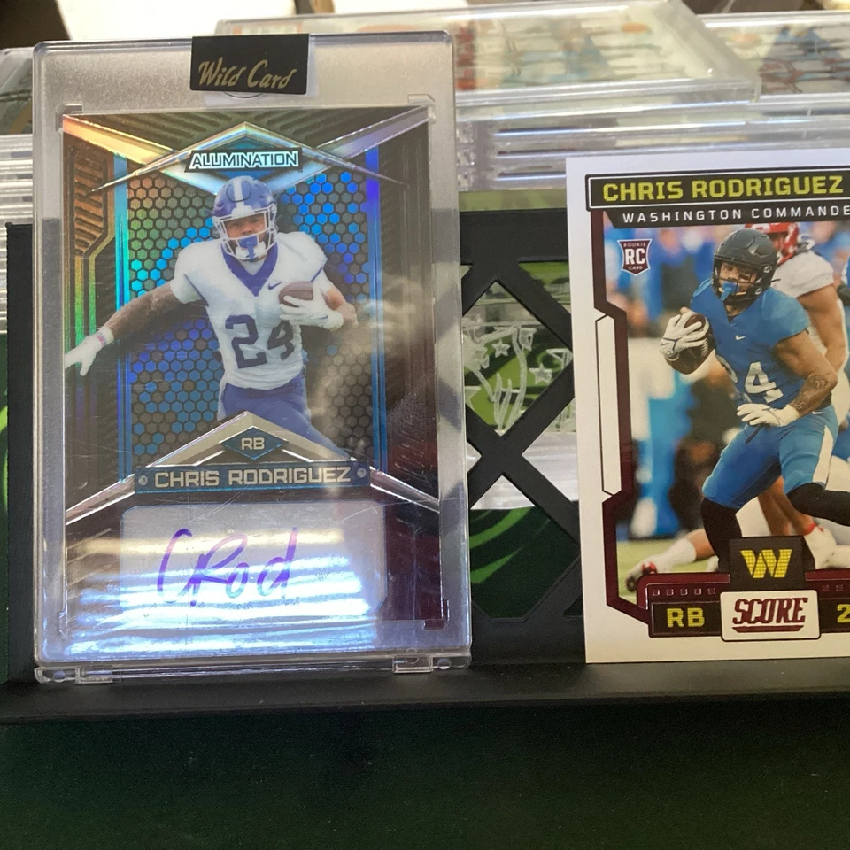 2023 Wild Card Alumination Black Chris Rodriguez Autograph SSP /25. Bonus RC add - Image 1 of 4