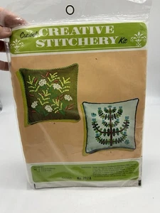 Creative Stitchery Crewel Embroidery “Field Flowers” 13” Unopened Pillow Kit - Picture 1 of 3