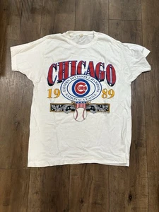 Camiseta De Colección 1989 MLB Chicago Cubs Campeones División Este Pantalla L Estrellas - Imagen 1 de 6