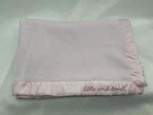 Carter's "little and loved" Pink Baby Blanket Lovey Satin Trim Carters Girls - Picture 1 of 19