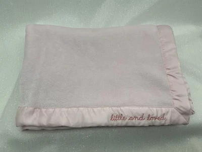 Carter's "little and loved" Pink Baby Blanket Lovey Satin Trim Carters Girls - Image 1 of 4