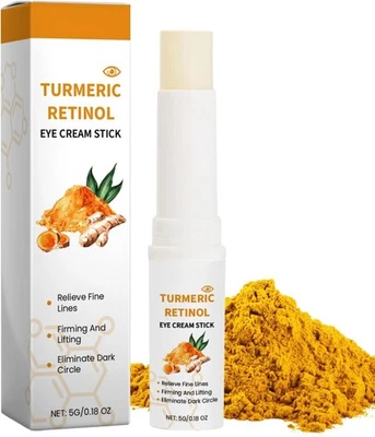 BRANDED Turmeric Retinol Eye Stick, Under Eye Cream Stick for Dark Circles and Puffy Eye