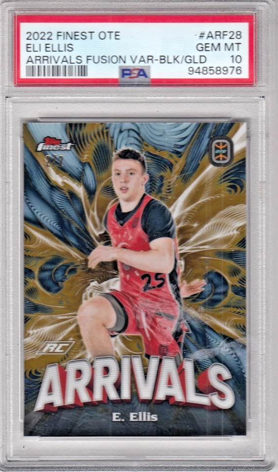 2022 Topps Finest OTE Overtime Elite FUSION BLACK GOLD PSA 10 ELI ELLIS 2/2 - Image 1 of 3