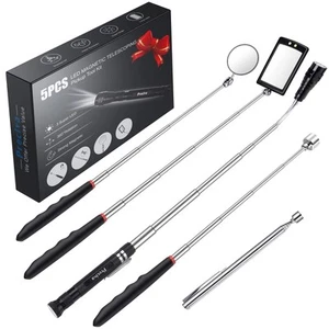 5PCS Magnetic Telescoping Pick-up Tool Kit with 15lb &1lb Pick Up Rod, Round ... - Picture 1 of 7