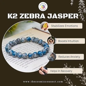 K2 Zebra Jasper 8mm Beads K2 Zebra Jasper Stone Bracelet, Evil Eyes, Bracelet - Picture 1 of 5