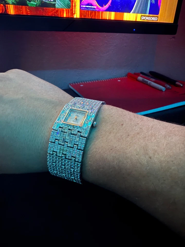 Reloj de Lujo, Suzanne Somers Estrás Cuarzo Reloj de Vestir Tono Plata Pulsera  Foto 1 de 1