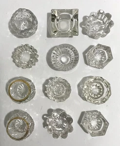 12 MINI PLATOS VINTAGE DE SALSA DE VIDRIO, VARIEDAD DE ESTILOS - Imagen 1 de 1