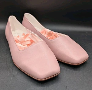 Neu ohne Etikett American Dutchess Bronte Hausschuhe pink US 12, breit, historischer Regency-Schuh - Bild 1 von 13