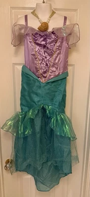 GIRLS LITTLE MERMAID ARIEL SOUND & LIGHT UP DRESS UP COSTUME Sz 4 5 6 6X NWOT - Image 1 of 4