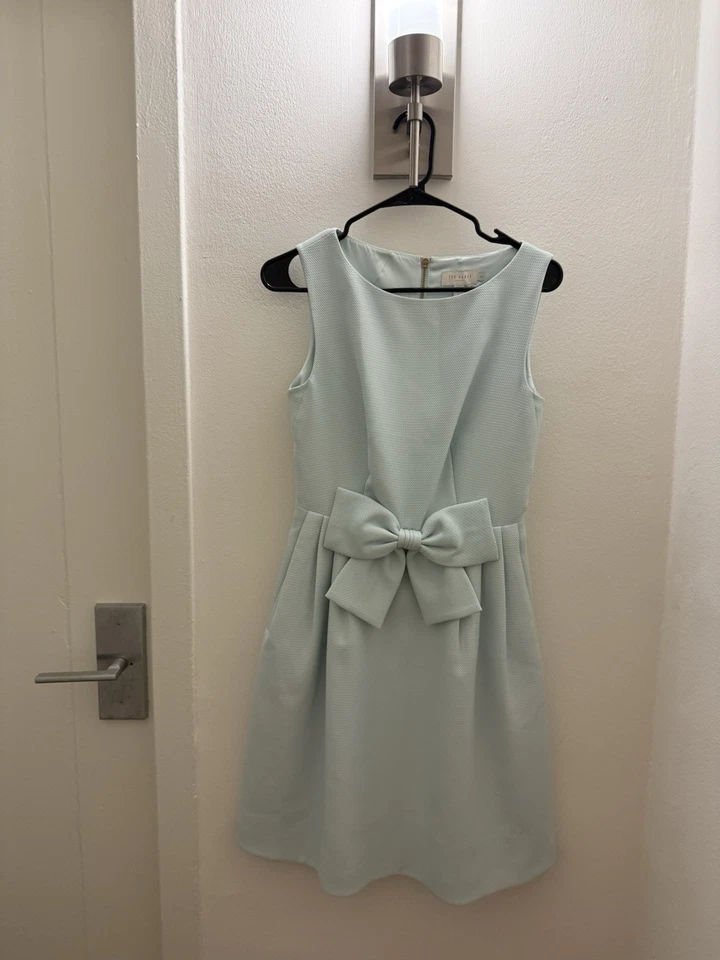 Vestido Ted Baker bebé azul con lazo talla 1 Foto 1 de 4