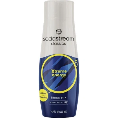 SodaStream 14,9 OZ Mezcla de bebidas espumosas Xtreme Energy + cafeína y vitaminas Foto 1 de 4