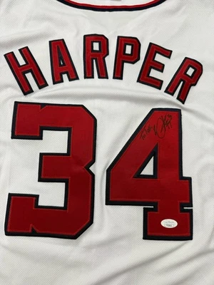 Bryce Harper Signed Autographed Majestic Replica Jersey JSA - Image 1 of 4