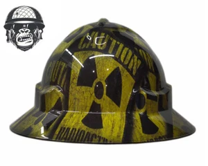 Custom Hydrographic Safety Hard Hat RADIOACTIVE PRO CHOICE WIDE BRIM - Picture 1 of 4