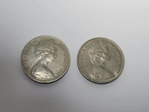 1966 & 1968 Australia 10 Cent Coins Lot of Two - Picture 1 of 2